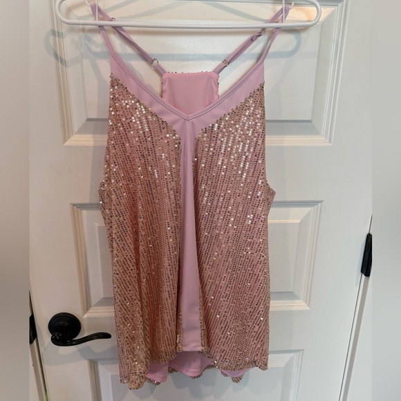 Tops - Sequin Embellished Pink Women's Top